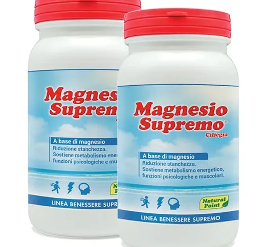 Natural Point Magnesio Supremo Gusto Ciliegia Da 150gr (2 Confezioni da 150gr)