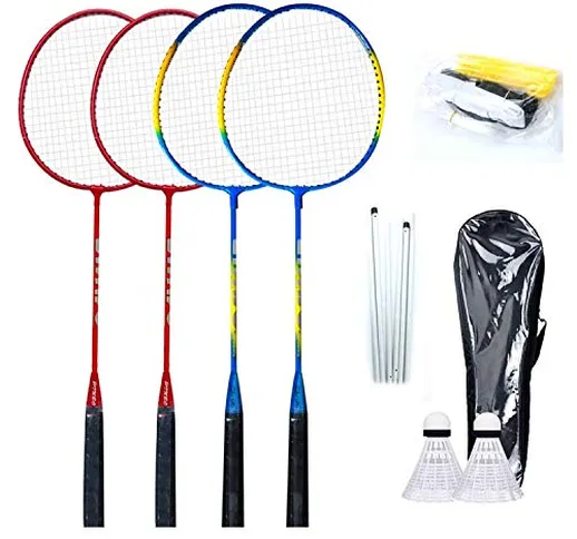 Winthai - Badminton, Racchetta da Badminton, Set Completi da Badminton, con 1 Rete Badmint...