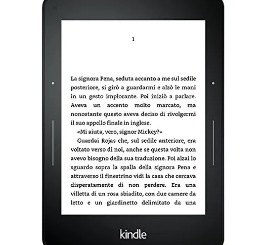 E-reader Kindle Voyage, schermo da 6" ad alta risoluzione (300 ppi) con luce integrata a r...