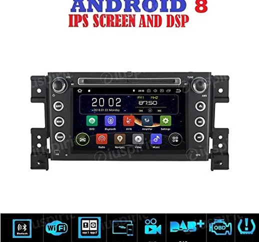 ANDROID 8 GPS DVD USB SD WI-FI Bluetooth autoradio 2 DIN navigatore Suzuki Grand Vitara 20...