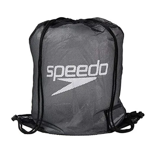 Speedo Borsa a Rete per Accessori, Unisex Adulto, Nero, Taglia Unica