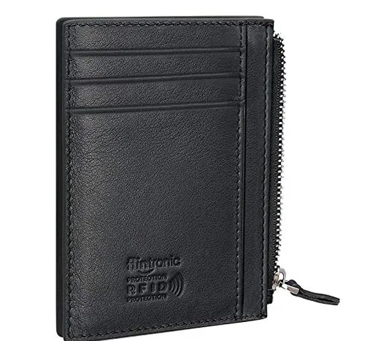 flintronic Portia Carte di Credito e Tasche Pelle, RFID/NFC Blocco Portafoglo, (1 Scompart...