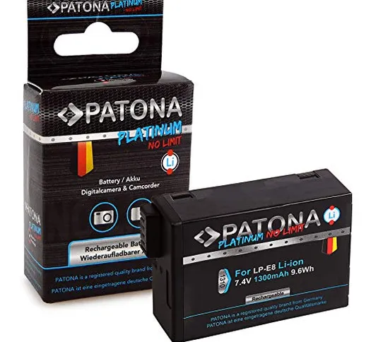PATONA Platinum Batteria LP-E8 / LP-E8+ 1300mAh Compatibile con Canon EOS 550D, 600D, 650D...