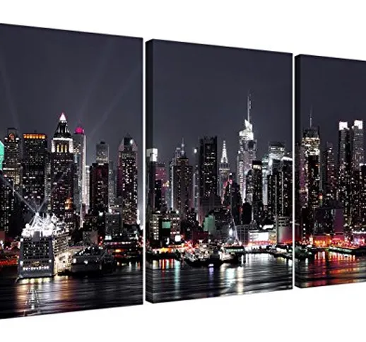  Wallfillers®, 3187, grande quadro su tela del New York skyline, set di 3 per tele il tuo...