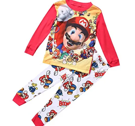 Motivo: cartone di Super Mario, per il tempo libero, abbigliamento da notte, per bambini,...