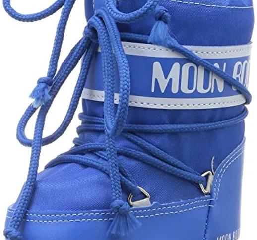 Moon Boot, Moon Boot Mini Nylon, Stivali, Unisex - Bambino, Blu (Azzuro 069), 19/22
