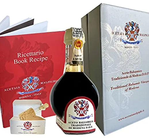 Aceto Balsamico Tradizionale di Modena DOP invecchiato 12 anni, 100ml, con Tappo dosatore...