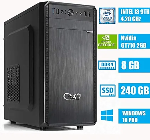 - CeO Theta V2 - PC Desktop Intel I3-9100F 4-Core 6MB Cache 4.20 GHz | 8GB RAM | 240GB SSD...