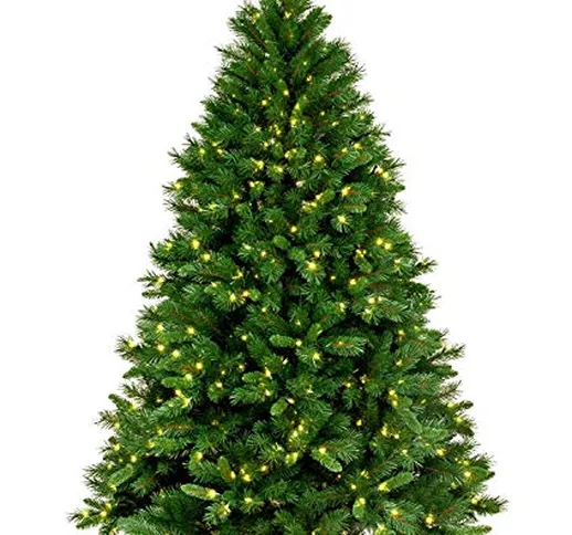 Collen Albero di Natale 150 cm, Albero di Natale Artificiale con Stringa Luminosa(150 LED)...