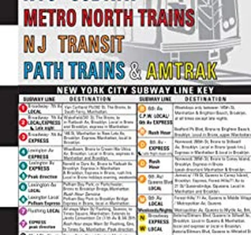 Michelin Transitwise New York, Long Island, New Jersey Transit Map: Lirr, NYC Subway, Metr...