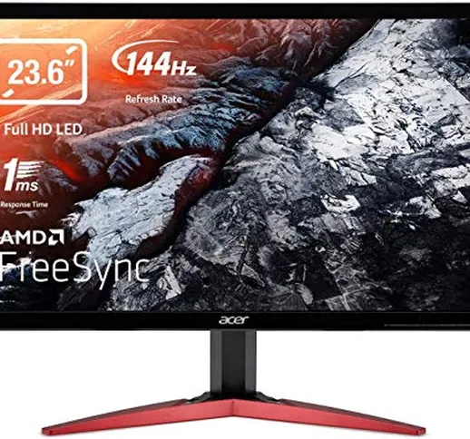 Acer KG241QSbiip Monitor Gaming FreeSync, 23,6", Display Full HD, 144 Hz, 165 Hz Overclock...