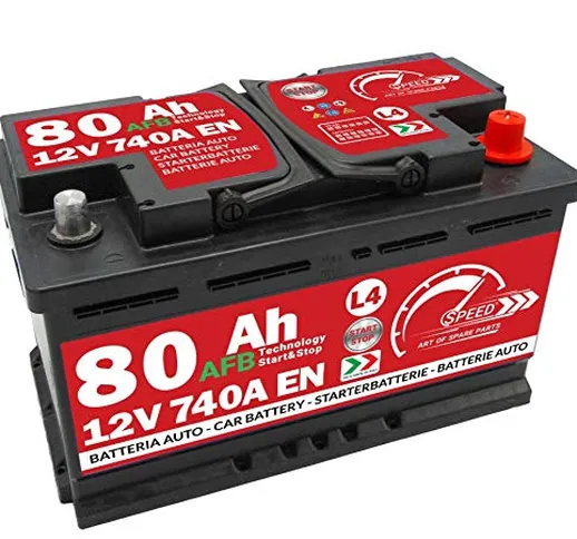 BATTERIA AUTO SPEED L4 AFB Start & Stop - 12V 80Ah 740A +DX