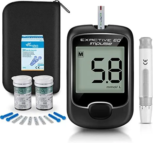 Diabetes test kit glucosio nel sangue kit di monitoraggio della glicemia con 50 strisce re...