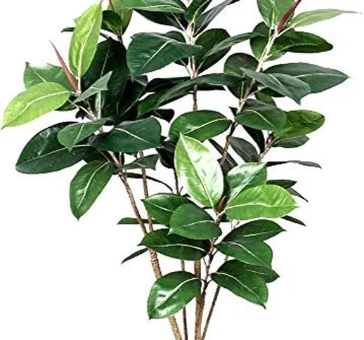 Ficus Elastica Verde - Pianta Finta Albero Artificiale da Arredo Interno - Alta 120 cm