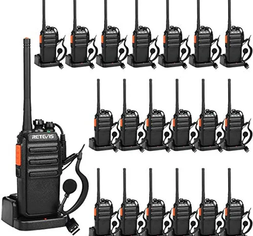 Retevis RT24 Plus Walkie Talkie PMR446 Licenza-Libero 16 Canali CTCSS/DCS Ricetrasmittenti...