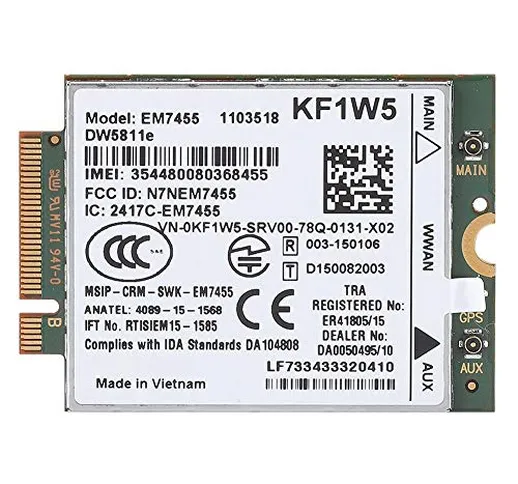 Kafuty EM7455 4G Module - 52 Pin M.2 PCIe USB 3.0 USB 2.0 Scheda di Rete 4G LTE WWAN NGFF...