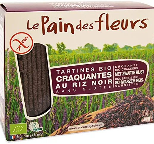 Pain Des Fleurs Tartine Tostate al Riso Nero - 4 Confezioni da 150 g
