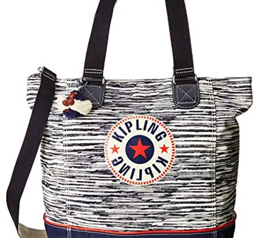 Kipling Shopper C - Borse Tote Donna, Multicolore (Scribble L Bl)