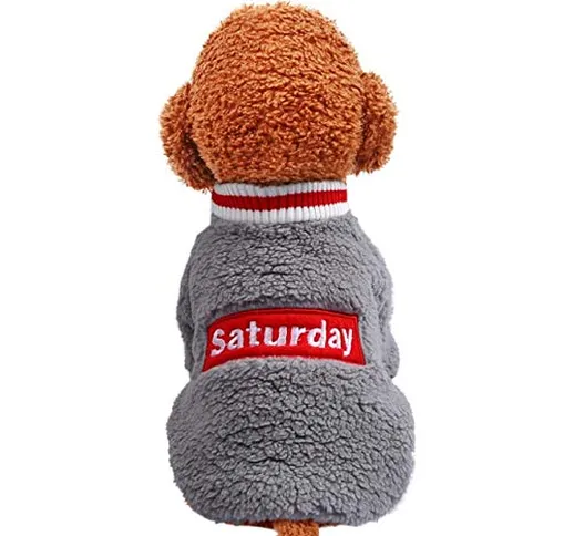 SJDXGYF Vestiti per Animali Domestici Fashion Pet Dogs Vestiti Cappotti Caldi con Bellissi...