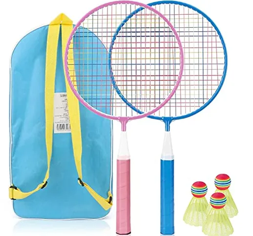 TK Gruppe Timo Klingler Set di racchette da badminton per bambini con volani 3X Palline da...