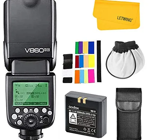 Godox V860II-N TTL Fash 2.4 G HSS 1/8000s con Li-on Batteria Fotocamera Flash Speedlite fo...