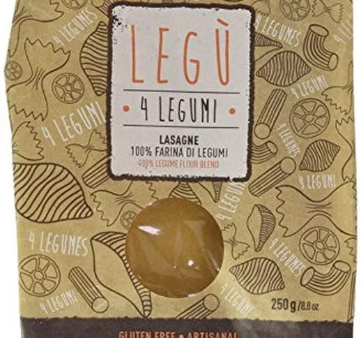 Legu',4 Legumi Lasagne - 3 Confezioni da 250 g, Senza glutine