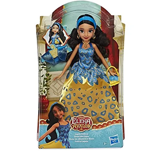 Hasbro Disney Elena di Avalor E0109EU4 - Bambola Elena con vestito Adlopardo, bambola
