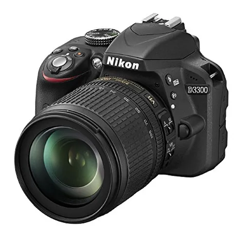Nikon D3300 Kit Fotocamera Reflex Digitale con Nikkor 18/105 VR, 24.2 Megapixel, LCD 3", S...