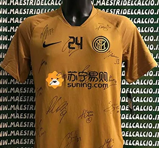 MAESTRI DEL CALCIO Maglia Allenamento Oro Eriksen 24" AUTOGRAFATA F.C. Inter 2019/2020