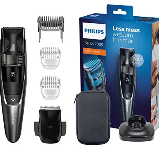 Philips Regolabarba Uomo BT7520/15 S7000 Sistema Aspirante, Con e Senza Filo, Autonomia Fi...