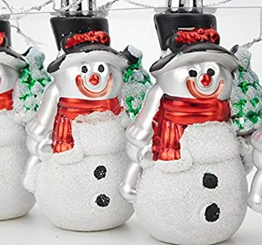 Christmas Concepts® Confezione da 4 Palline di Albero di Natale Decorato con Pupazzo di Ne...