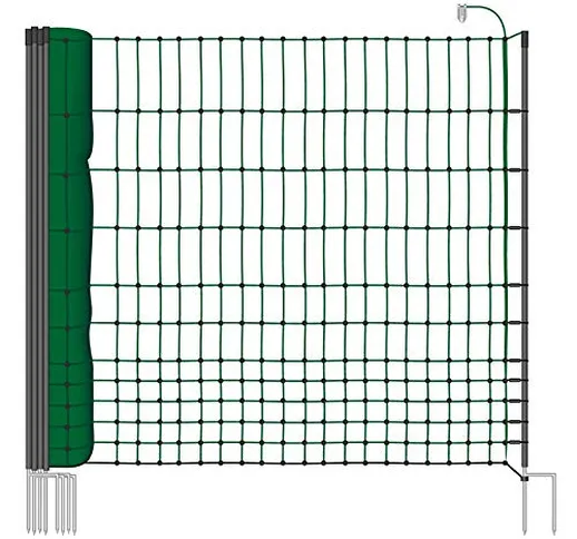 VOSS.farming Rete pollame Classic per recinzioni elettrificabili, 112 cm di Altezza e 25 m...