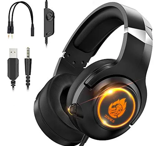 Znines Cuffie Gaming per PS4, PS5, Xbox One, Nintendo Switch, PC, Mac, Laptop, 3.5mm Over...