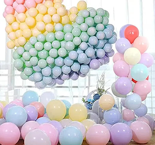 100 palloncini per feste, 30,5 cm, colori vivaci assortiti, realizzati con un forte pallon...