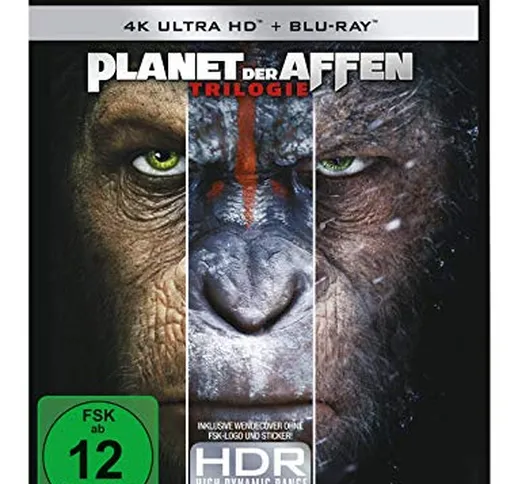 Planet der Affen 1-3 (3 4K Ultra HD) (+ 3 Blu-rays 2D)