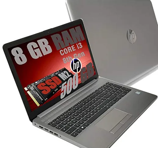 Notebook HP I3 250 G7 Silver Portatile Display HD 15.6" Cpu Intel 8Th Gen i3-8130U Fino a...