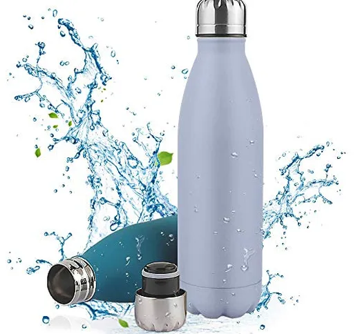 Borraccia Termica Inox-500/750 ml,Senza BPA Portatile Borraccia in Acciaio Inox,Termica Bo...