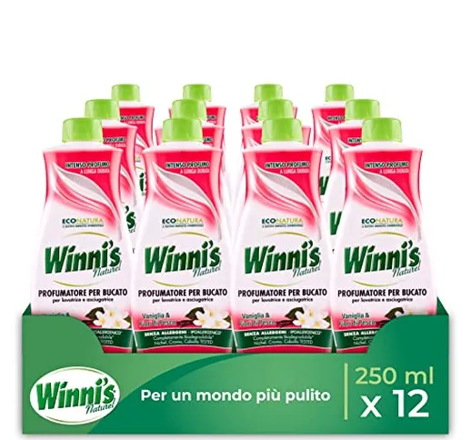 Winni's - Profumatore Bucato Ipoallergenico per Lavatrice e Asciugatrice, Fragranza alla V...