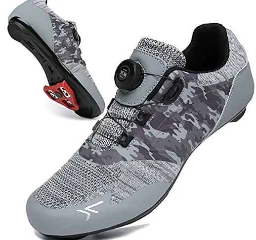 Scarpe Bici da Corsa Donna Uomo Scarpe da Ciclismo da Uomo Donna Scarpe MTB Uomo hmmbor Co...