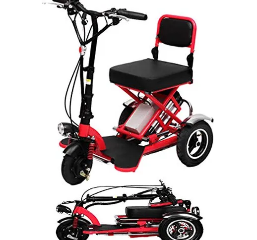 zdw Mini Triciclo elettrico pieghevole Scooter elettrico per adulti litio portatile per di...