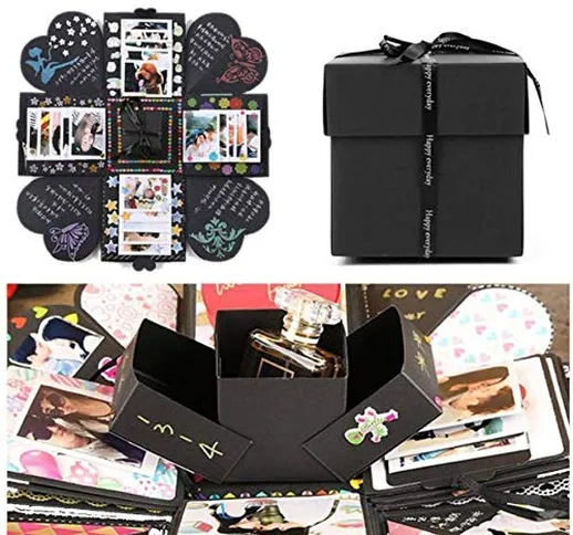 EKKONG Esplosione Box Scrapbook Creative DIY Photo Album - Album Fotografico Fai da Te Alb...