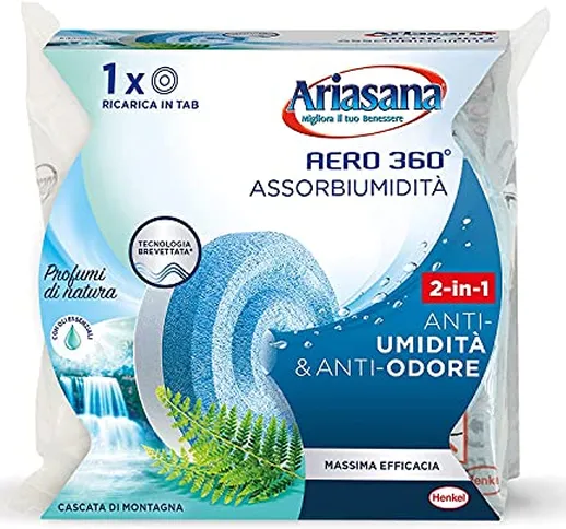 Ariasana Aero 360° Ricarica TAB Cascata di Montagna per Dispositivo Aero 360° Kit, Assorbi...