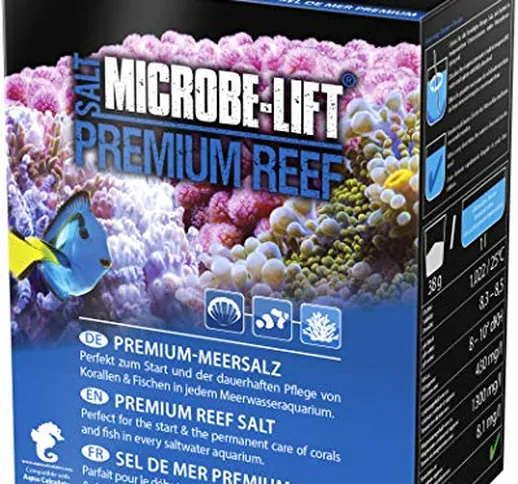 MICROBE-LIFT Premium Reef Salt - Sale Marino Utilizzabile per Tutti Gli acquari di Acqua M...