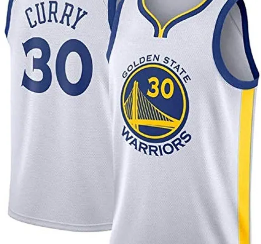 Dll Maglie Uomo - NBA Golden State Warriors # 30 Stephen Curry Mesh Jersey di Pallacanestr...