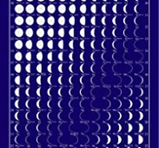 Equinox, calendario lunare 2020. Splendidamente serigrafato, con dati relativi al Sole, al...