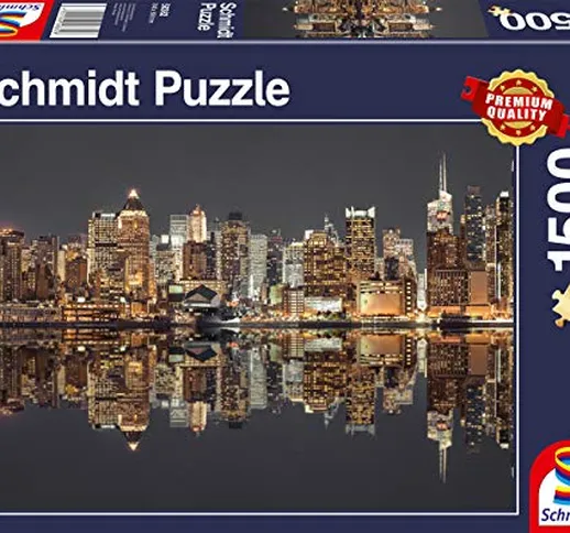 Schmidt Spiele- Puzzle da 1500 Pezzi, Soggetto: Skyline di New York, Multicolore, SCH58382