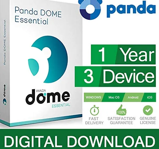 Panda AntiVirus PRO / Dome Essential 3 PC 2020 3 dispositivi 1 Licenza ESD (Electronic Sof...