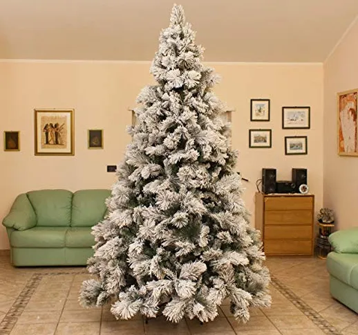 Joy Christmas Albero di Natale Innevato Lusso 180 cm Abete Natalizio con Neve 50091