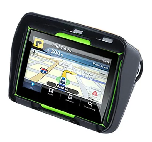 TOOGOO Aggiornato 256M RAM 8GB 4.3 Pollici Moto Navigatore GPS Impermeabile del Motociclo...