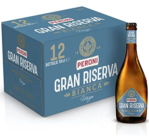 Peroni Birra Gran Riserva Bianca, Cassa Birra con 12 Birre in Bottiglia da 50 cl, 6 L, Wei...
